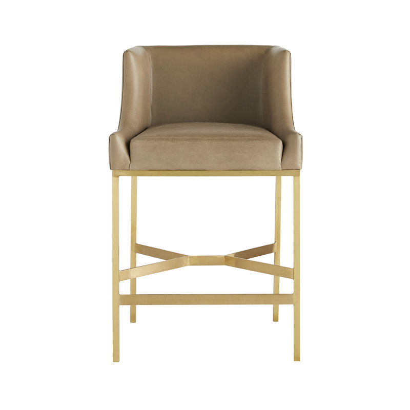 Dalia Upholstered Stool with Metal Frame, Counter Stool (27.5" Seat Height)
