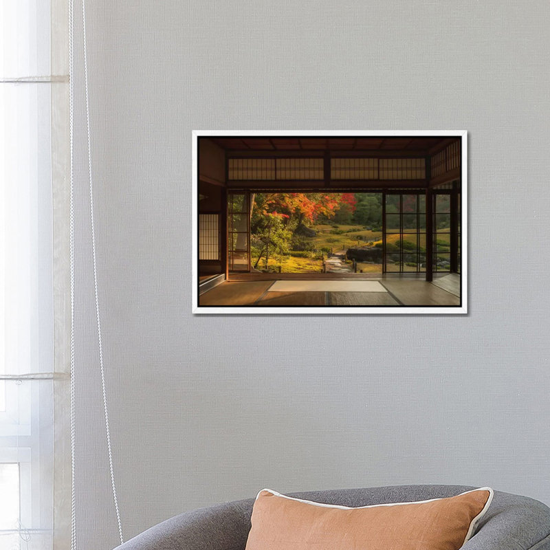 Autumn In Japan XIX by Daniel Kordan - Print on Canvas, White Framed, 66.04 cm H x 45.72 cm W