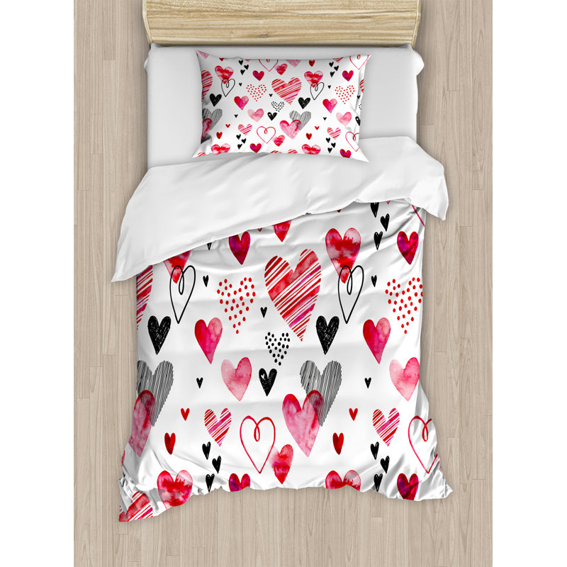 Modern & Contemporary Polyester Duvet Cover, Twin Duvet Cover + 1 Standard Sham