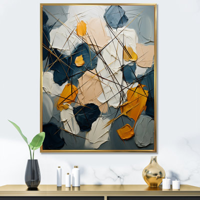 "Orange Happiness", peinture abstraite sur toile