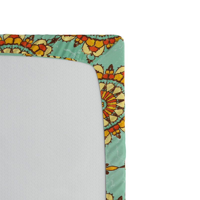 Microfiber Geometric Fitted Sheet, Full Fitted Sheet
