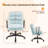 24.4 Inch Upholstered Swivel Office Chair With Leg Pegs And Wheels-1753660966