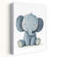 Cute Baby Elephant Playful Contemporary Elephant Wall Art Print by Mathieu - Wrapped Canvas Print-543480555