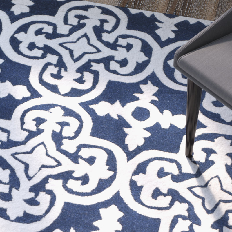 Tapis en laine touffeté à la main Neetu, Rectangle 4 pi x 6 pi