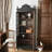 Black Solid + Manufactured Wood+Glass Display Cases