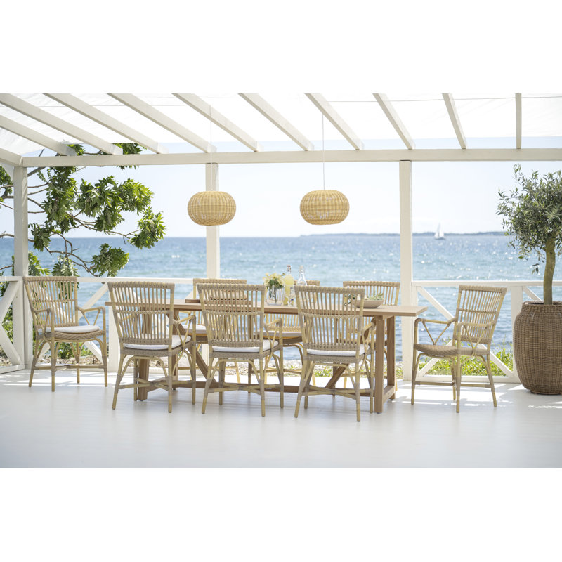 Piano Outdoor Dining Armchair, Natural