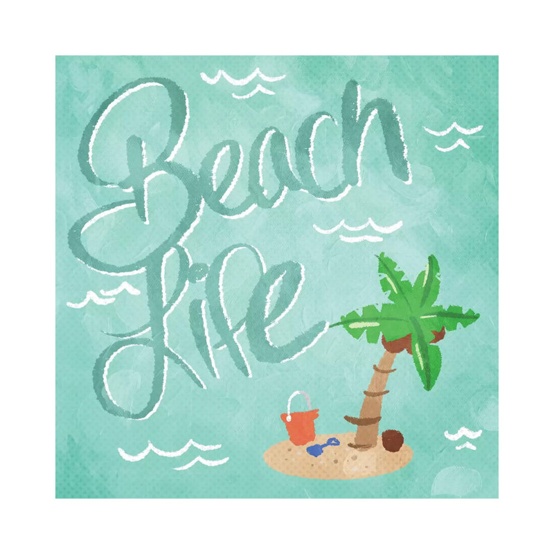 Beach Life by Milli Villa - Wrapped Canvas Print, 45.72 cm H x 45.72 cm W x 1.91 cm D