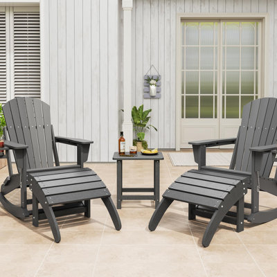 Upholstered Accent Chair With Footstool