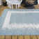 Stegner Minimalist Border Aqua/Ivory Indoor/Outdoor Rug