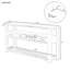 Grande console d'entrée avec 4 tiroirs et 3 tablettes ouvertes-1624948452