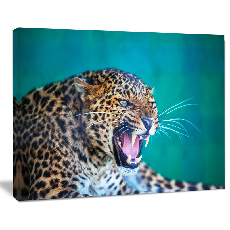 «Wild Leopard Close up View», impression, H 20 po x l 20 po x P 1 po, Toile tendue