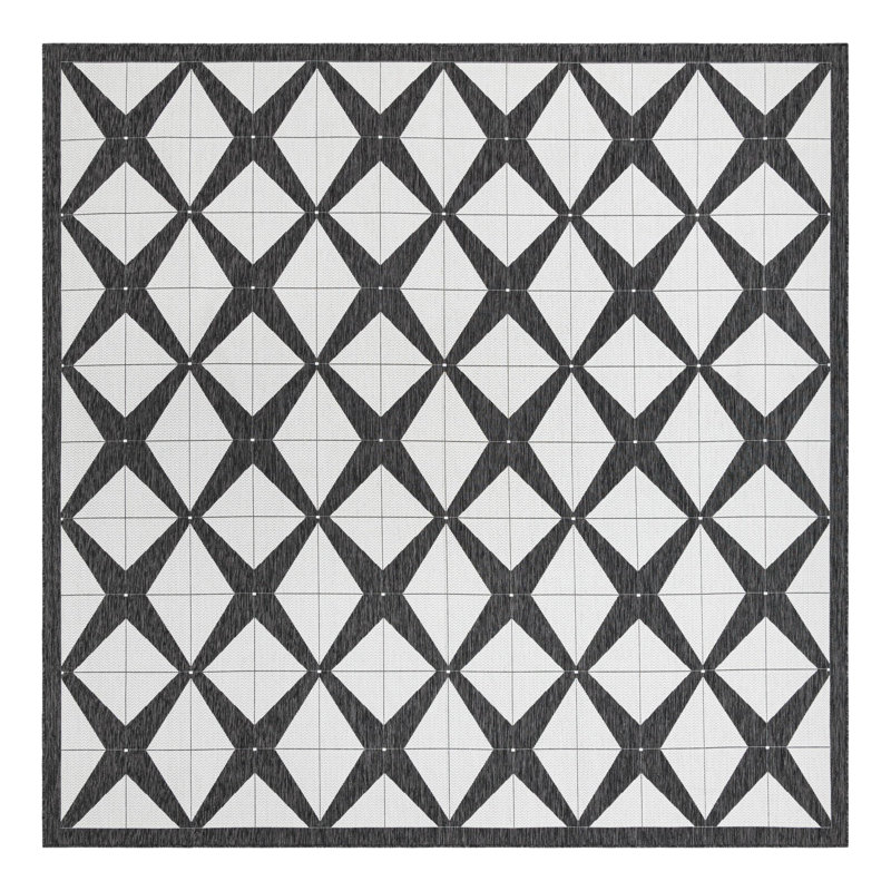 Geometric Indoor / Outdoor Rug, Square 12'