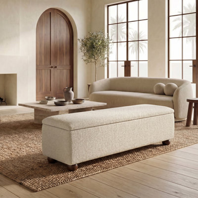 Lucija Boucle Storage Bench
