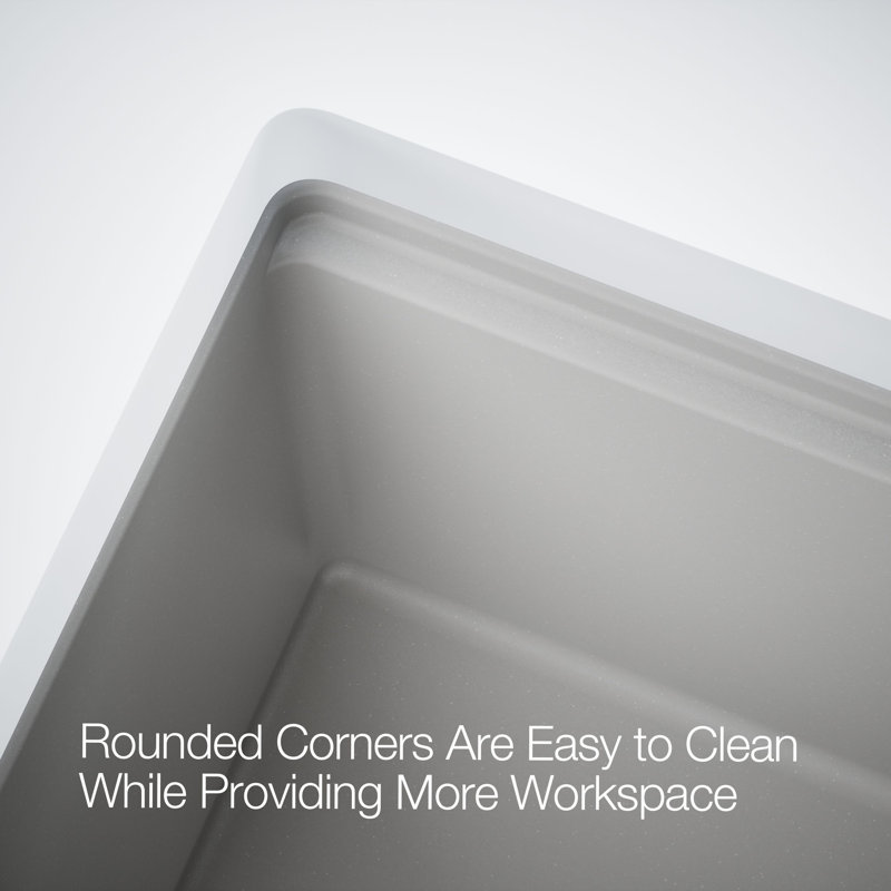 Billings Undermount Single-Bowl Workstation Kitchen Sink, Beige