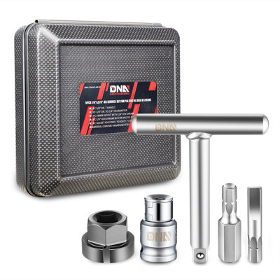 5Pcs 1/4" & 3/8" Removal Engine Oil Pan Drain Pipe Plug Disassembly Service Kit