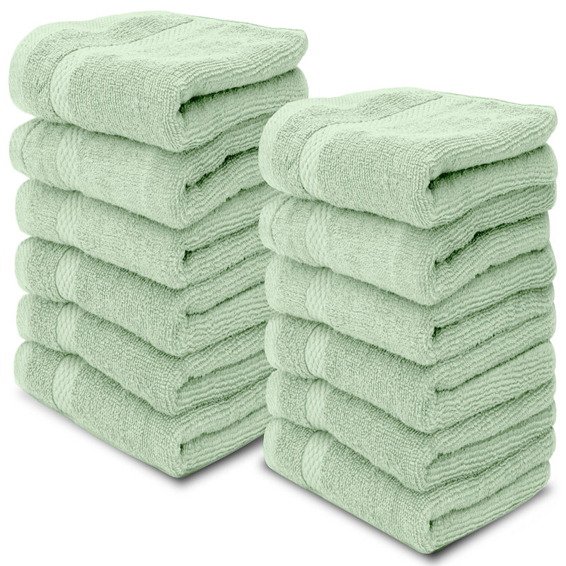 Essuie-mains 100% coton Aldene, Vert