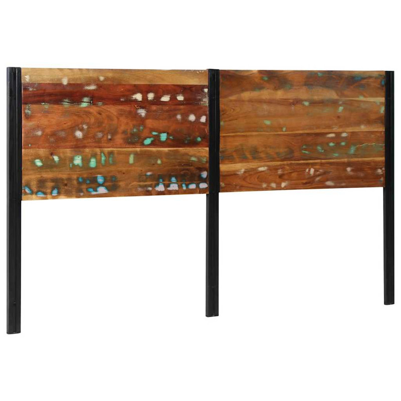 Headboard Solid Wood Reclaimed And Iron, 100cm H x 180cm W x 2cm D