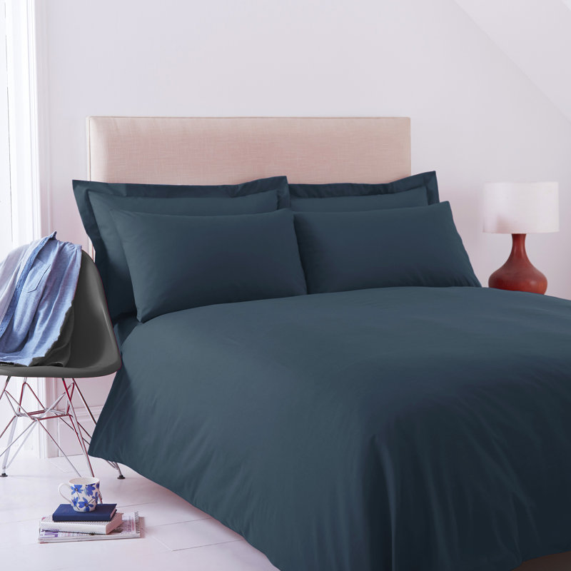 Margret Ruffled Bed Skirt, King (5'), Navy