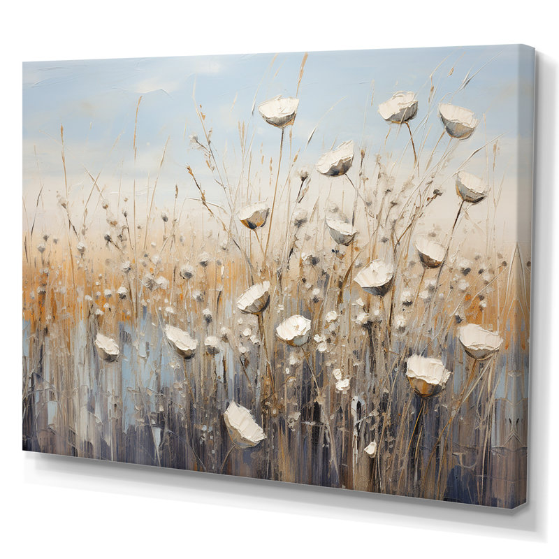 Minimalisme Wildflower Wonderland II sur toile, H 34 po x l 44 po x P 1,5 po, Toile tendue