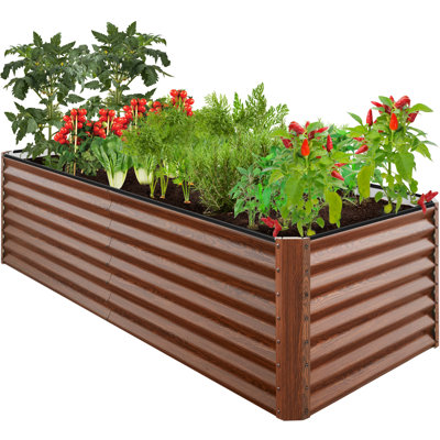 Rosonda Outdoor Metal Raised Planter Box