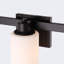 Éclairage pour salle de bain 41 lumières 41 po en bronze huilé avec abat-jour en verre givré blanc laiteux, luminaire pour salle de bain sur miroir-131234226-131234229