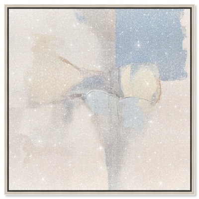 Clouded Calm I Canvas Abstract Print by Oliver Gal, Black Frame, 12 x 12