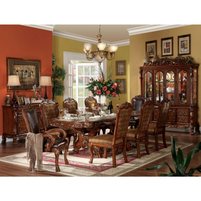 Mckynlee 8-Person Solid Wood Extendable Dining Set