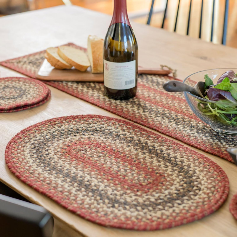Napperons d'intérieur en jute de qualité supérieure - taille 13 po x 19 po, Ovale, Chester