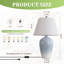 26 po Lampe de table moderne en céramique avec abat-jour en lin pour bureau de chambre à coucher