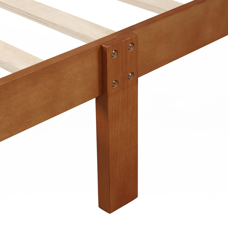Base de lit plateforme Wood, Simple, Chêne