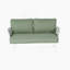 Causeuse et table en acier, blanc cassé et vert-91883065