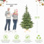 Arbre de Noël illuminé 7 pi avec 400 lumières DEL blanc chaud, 941 pointes PE + PVC, aspect réaliste en couches, base en bois unique - arbre de Noël artificiel complet pour la décoration intérieure-2104309545