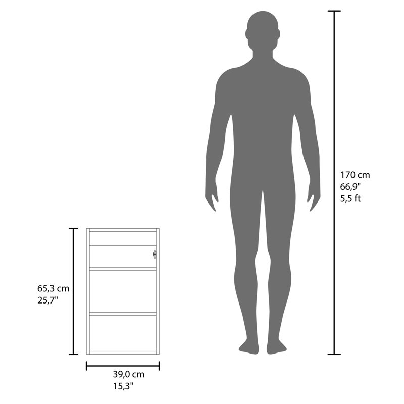 Armoire de salle de bain noire avec miroir et 3 tablettes internes pour un rangement amélioré, Noir