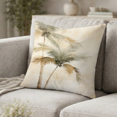 Coussin décoratif Vintage Tropical Tranquility Palm Trees