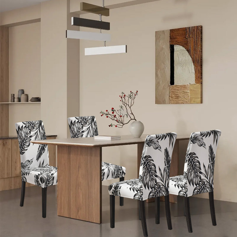 Housses de chaises de salle à manger, housses de chaises extensibles, housse de chaise amovible, lavable et protectrice, ensemble de 6