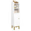 Bathroom Cabinet, Small Corner Floor Cabinet with Door and Shelves, Narrow Toilet Paper Cabinets, Bathroom Organizer with Adjustable Shelf, for Small Spaces-1898677552