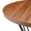 Ensemble de bar, de table et de chaises simple. Plateau de table en panneau de fibres à densité moyenne à grain de bois de noyer de 31,5 pouces avec structure en métal noir, combinaison de comptoir de bar de style industriel, convenant aux comptoirs d