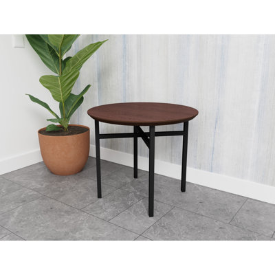 Avon Rx Healthcare Waiting Reception Round End Table Metal Frame 24" High Pressure Laminate Top