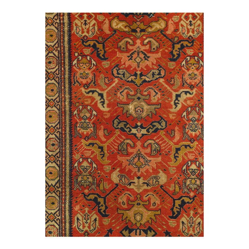 Melaku Oriental Area Rug in Rust
