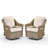 Quirama All-Weather Rattan Outdoor Courtyard High Backrest Swivel Chair With Cushions (Set Of 2)-116787757