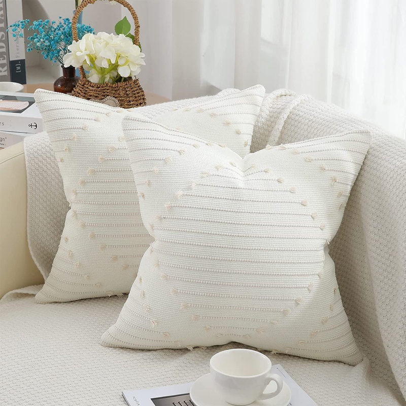 Housse de coussin , Beige, 18 po x 18 po