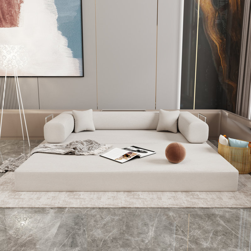 Canapé à compression multifonctionnel, Beige