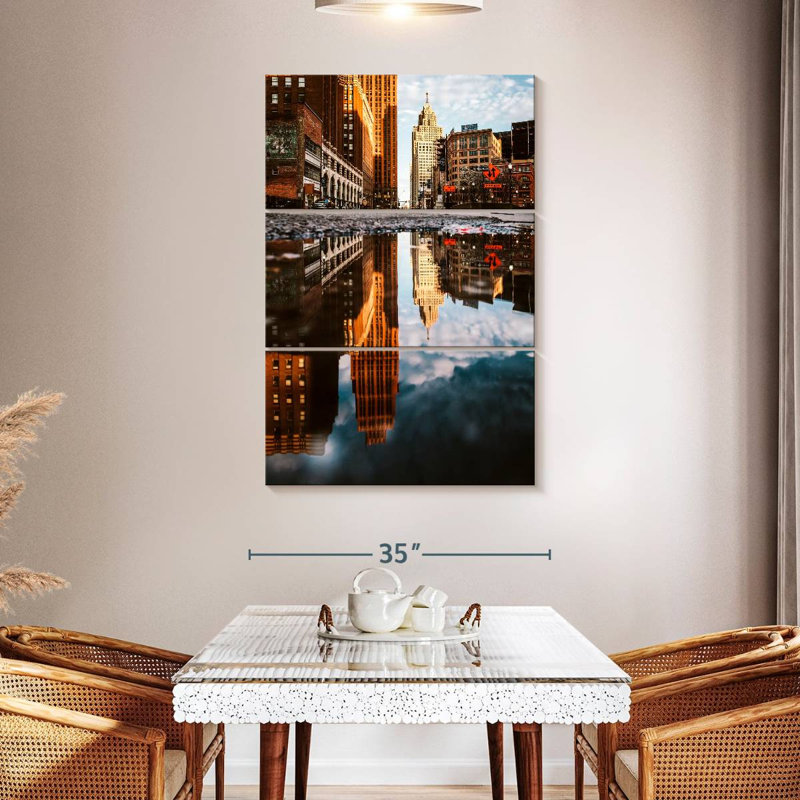 Masam Majestic Skyline de Détroit, H 50 po x l 32 po