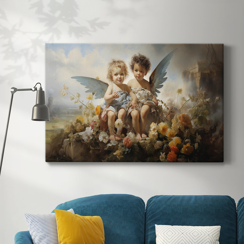 Angel Ix - Toile tendue avec châssis Premium - Prêt à accrocher, H 8 po x l 12 po