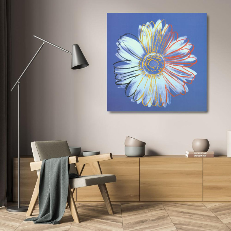 Marguerite, c.1982 (bleu sur bleu), H 20 po x l 20 po