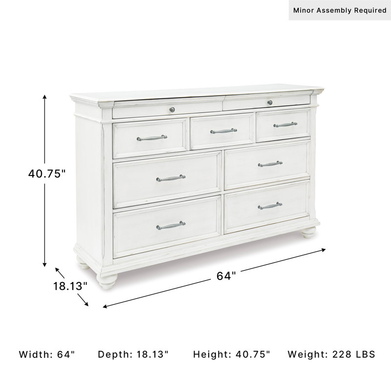 Atas 64'' W 9 - Drawer Dresser