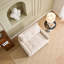 Fauteuil rembourré épais avec base en métal solide, fauteuil simple confortable, fauteuil d'appoint pivotant-568907710