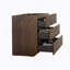 Armoire de plancher SANS lavabo, couleur noyer, avec trois tiroirs-126251886