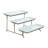 Winston Porter Elite Gracious Dining 3 Tier Rectangular Serving Platter Cake Stand, Gold