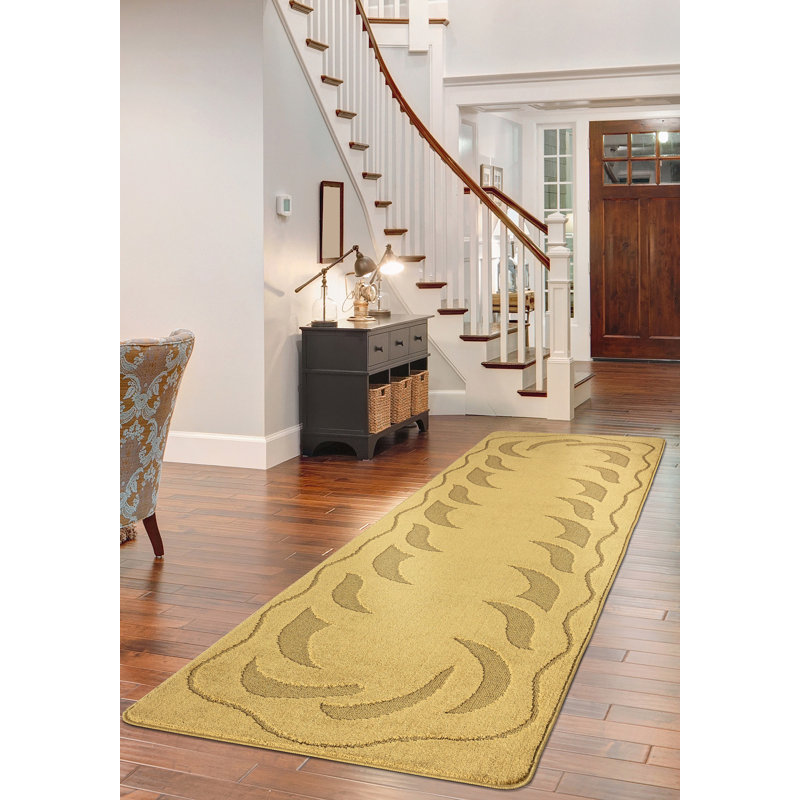 Aramus Non-Slip Indoor Doormat, Ochre, 80cm x 150cm